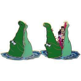 Captain Hook and Crocodile Peter Pan Hinged Disney Pin