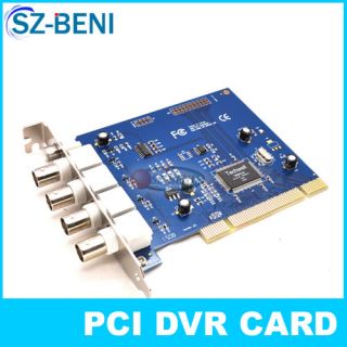4CH 50FPS CCTV DVR Video Capture Cam PCI Card BNC RCA