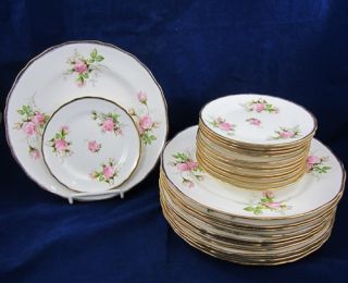 Canonsburg China 11 Dinner 12 Bread & Butter Plates Pink 