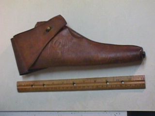 ARMY LEATHER HOLSTER ROCK ISLAND 1908 USED IN WW 1 FOR .38 CALIBER 