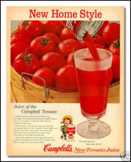 1956 Vintage Ad for Campbells Tomato Juice