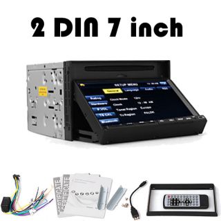 Double 2 Din In Dash Car DVD Stereo CD Player Touch Video Steering 