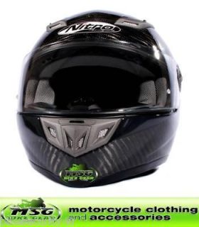 Nitro EVO Carbon Gunmetal FF Motorcycle Helmet Medium