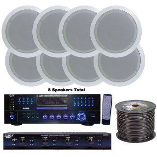 Pyle   4 Room Home In Ceiling Speakers W/DVD/ Amp System  