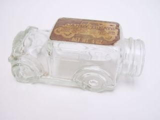 Fresh Pak Co Car Shaped Candy Treats Glass Container