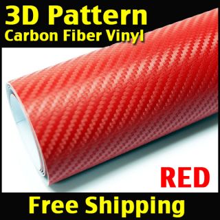 12 x 50 3D Twill Weave Carbon Fiber Vinyl Wrap Sheet 31cm x 127cm 