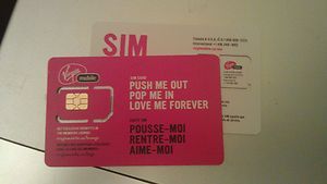 Virgin Mobile Canada New SIM Card Bell Mobility Talk or Data Prepaid 