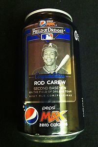 ROD CAREW Pepsi Max Can Minnesota Twins California Angels Field of 