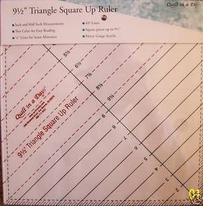 TRIANGLE SQUARE UP RULER QUILT IN A DAY CLEAR LINES EASY TO USE 