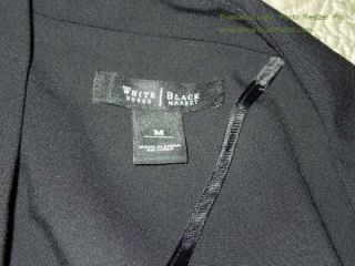 White House Black Market  M  Black Tuxedo Jacket Blazer Holiday Style 
