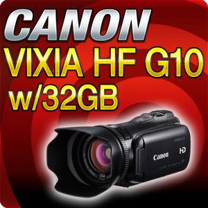 Canon VIXIA HF G10 32GB Internal Flash Memory Camcorder New 