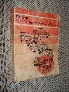 1977 Jeep Cherokee CJ and More Service Manual Original Shop Book RARE 