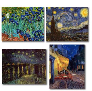 Van Gogh Fine Art Canvas Giclee Prints Starry Night Rhone Cafe 