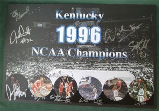 Signed 9x 1996 NCAA Champs University Kentucky Wildcats Basketball 