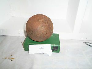 Civil War Dug Cannon Ball by Lister in 1952 Preserved Climate Control 