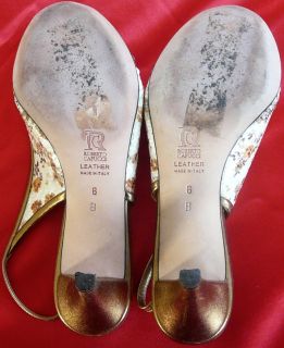 beautiful sequined roberto capucci slingback heels peep toes made in 