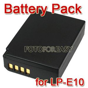 LP E10 Battery for Canon Camera EOS 1100D Rebel T3 Kiss X50 LPE10 7 4V 