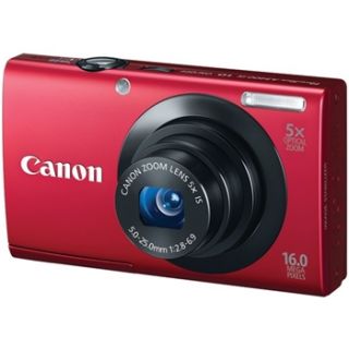 Canon 6186B001 16 0 Megapixel PowerShot A3400 Is Digital Camera Red 