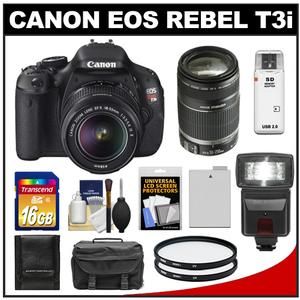 Canon EOS Rebel T3i Digital SLR Camera + 18 55mm IS + 55 250mm IS Lens 