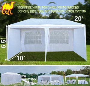 Wedding Party Tent 10x20 White Gazebo Canopy BBQ Easy Set Pavilion 