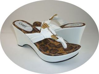 Carlos Santana Margarita Womens Shoes Size 8 5M White Platform 