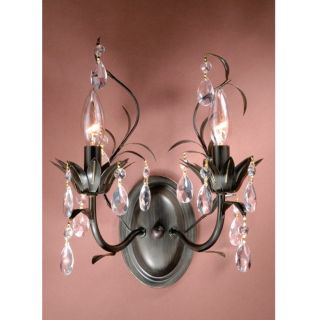 NEW 2 Light Candle Wall Sconce Lighting Fixture, Bronze, Gold, Crystal 
