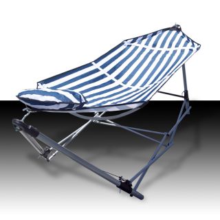 Portable Stripe Hammock Spreader with Pillow Carrying Bag Beach 