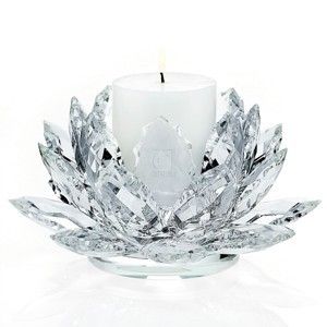 Crystal Lotus Pillar Candle Holder