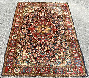 BEAUTIFUL ANTIQUE PERSIAN RUG, Florals, In Very Nice Shape, NR