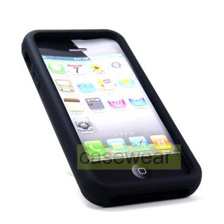 Carbon V2 Double Layer Hard Case Silicone Gel Cover for Apple iPhone 5 