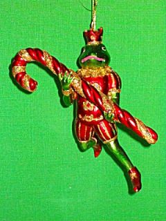 Frog Prince Holding A Candy Cane Ornament by Mark Roberts Free 