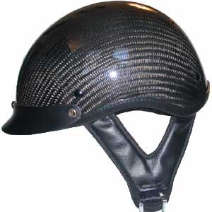 Dot Carbon Look Motorcycle Biker Half Helmet Beanie Shorty Helmets 