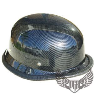 WWII Carbon Fiber German Dot Half Motorcycle Helmet S