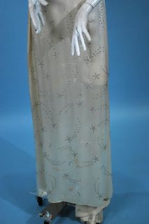 1930 Dazzling Star Rhinestone Strappy Satin Gown