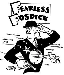     Fearless Fosdick   Wildroot Cream Oil   Al Capp   Barber Shop Sign