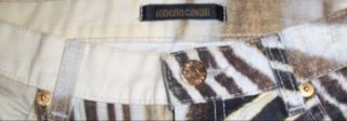 Roberto Cavalli Jeans in Zebra Print Sz SM $980