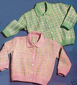 Baby Boys Girls Cardigan Sweater Knitting Pattern 1 2 3