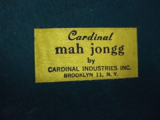 Vintage Cardinal mAh Jongg Mahjong Bakelite 153 Tiles Rracks Original 