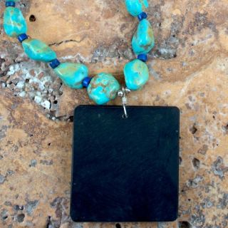 Santo Domingo Royston Turquoise Lapis Necklace SKU 221063