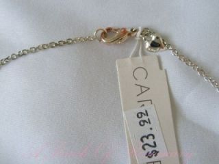 Carolee Designer Necklace with Cats Eye Pendant Signed