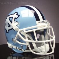   Football Helmet Front Nameplate Decal North Carolina Tar Heels