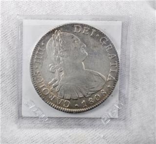 1808 mo th mexico carolus iiii 8 reales silver coin