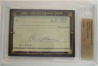 Carl Reiner 2010 Leaf Cut Signature Auto Autograph Signed Card SP BGS 