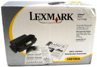   2x lexmark 140196a black toner cartridges laser 5000 for canon lbp 100