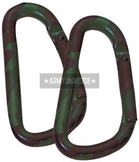 woodland camouflage 60mm carabiners item 289 2 carabiners per package 
