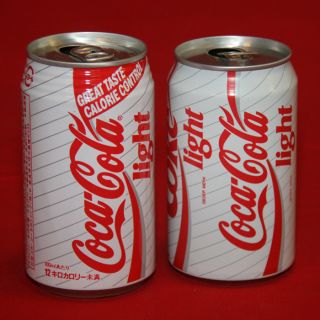 CocaCola Light White Cans from Japan and Holland Empty