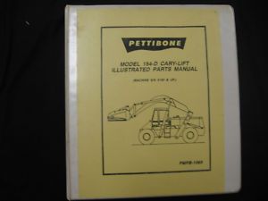 Pettibone 154 D Cary Lift Fork Lift Parts Manual