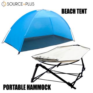 Portable Folding Hammock Cot Beach Tent Sun Shade Pillow Bag Lounge 