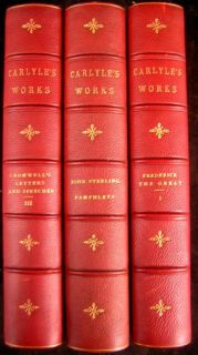 Complete Works of Carlyle 1885 Red Leather 20 Vols Nice
