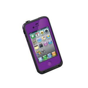   Rugged Waterproof iPhone 4 4S Case Headphone Adapter Purple New